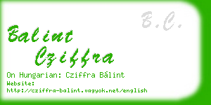 balint cziffra business card
